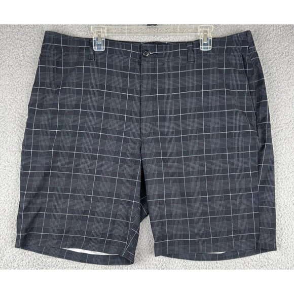 GRAND SLAM Performance Gray Plaid Golf Shorts Mens 42 (fits 39) Bogey Casual - Picture 1 of 9